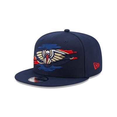 Blue New Orleans Pelicans Hat - New Era NBA Logo Tear 9FIFTY Snapback Caps USA7960251